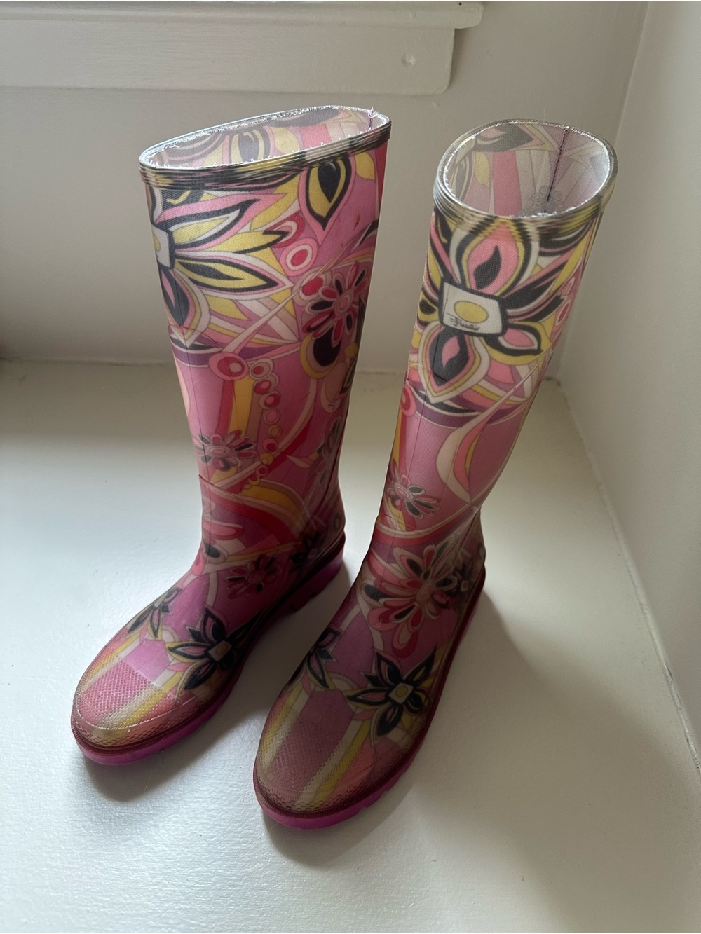 Emilio Pucci Pink Rain Boots